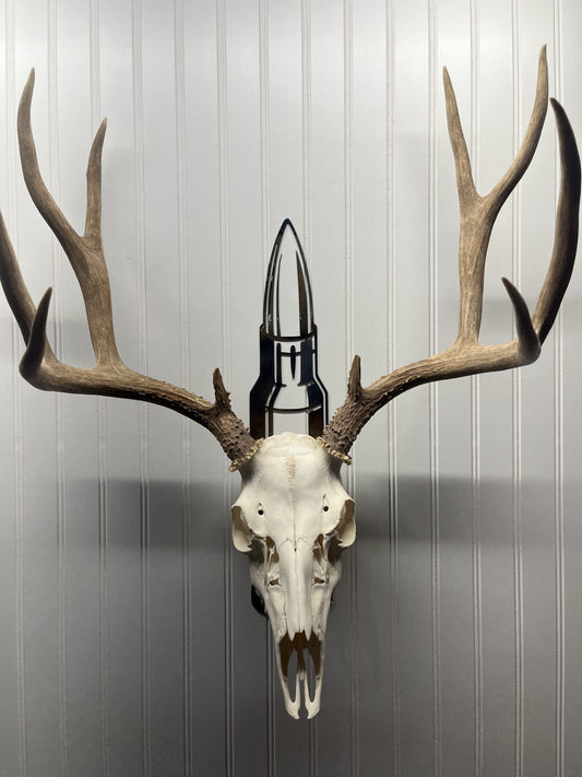 European deer mount hook- Bullet Metal Sign - Hanger, Skull hanger mount - deer - antelope - bear